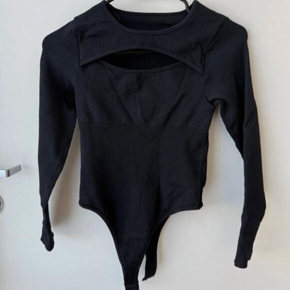 Bundle: Round Neck Hollow Chest Sexy Bodysuit | XS | Form-Fitting Stretch NWOT - Picture 2 of 11